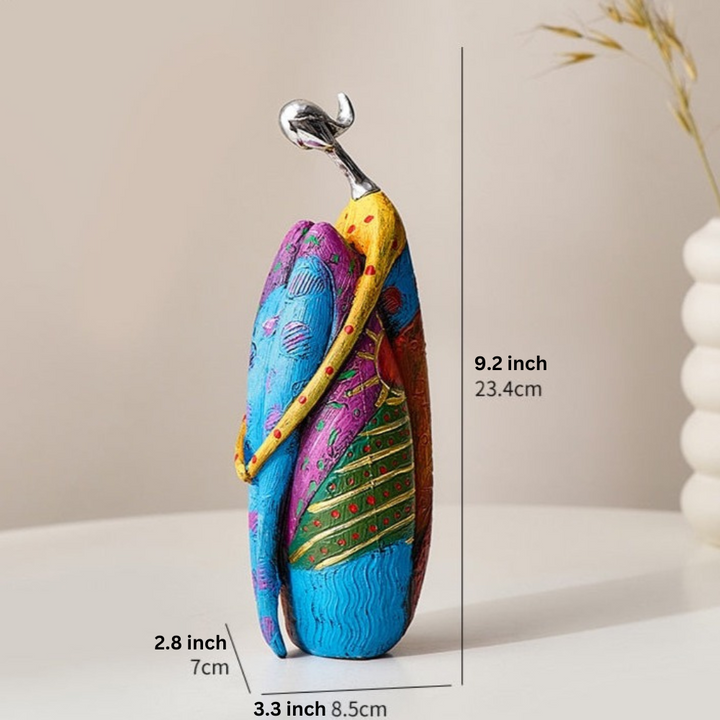 Handcrafted Abstract Colorful Women Sculptures – Unique Home Decor Art Pieces 0