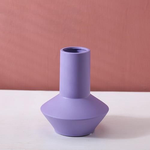 Handcrafted Bright Color Ceramic Flower Vase - Elegant Home Decor 0