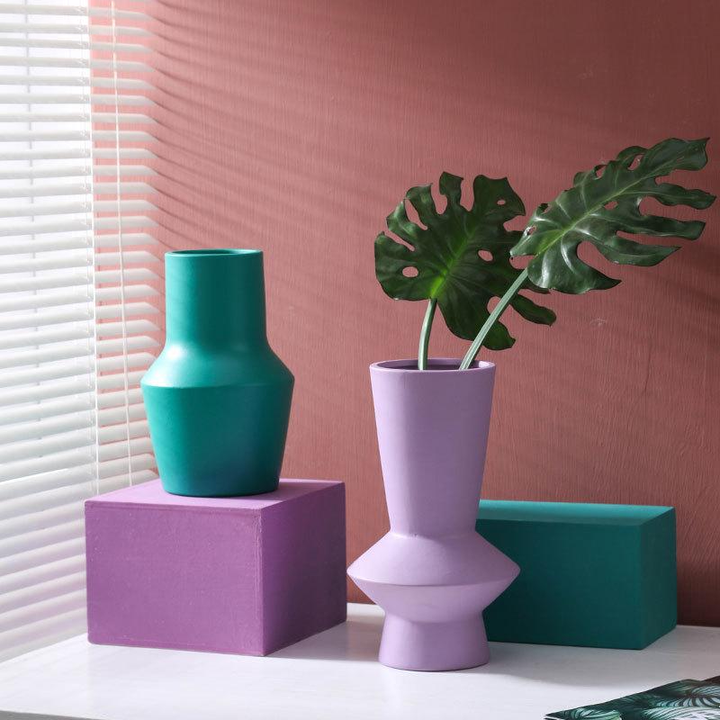 Handcrafted Bright Color Ceramic Flower Vase - Elegant Home Decor 3