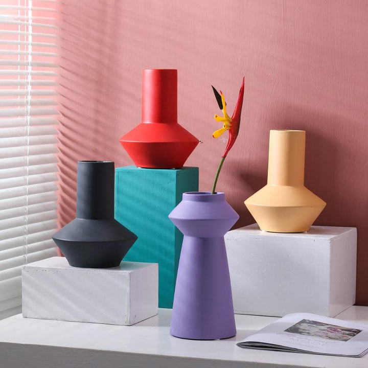 Handcrafted Bright Color Ceramic Flower Vase - Elegant Home Decor 6