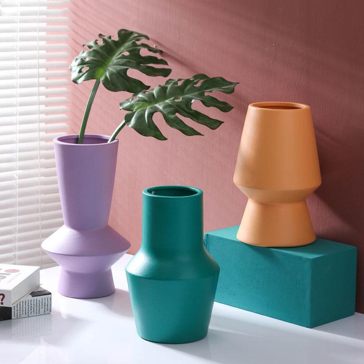 Handcrafted Bright Color Ceramic Flower Vase - Elegant Home Decor 8