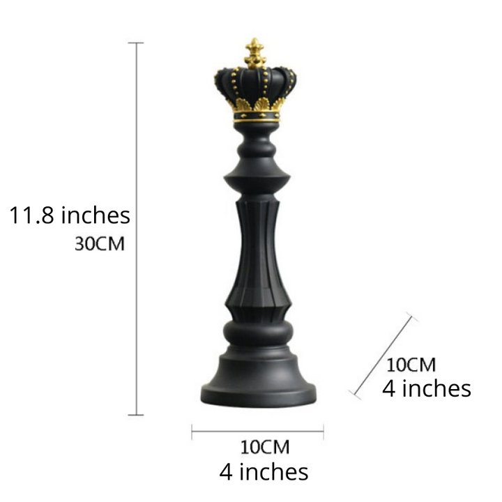 Handcrafted Resin Chess Statue Collection – King, Queen, Knight in Various Sizes for Elegant Home Decor 0