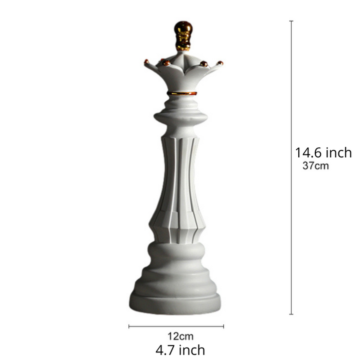 Handcrafted Resin Chess Statue Collection – King, Queen, Knight in Various Sizes for Elegant Home Decor 11