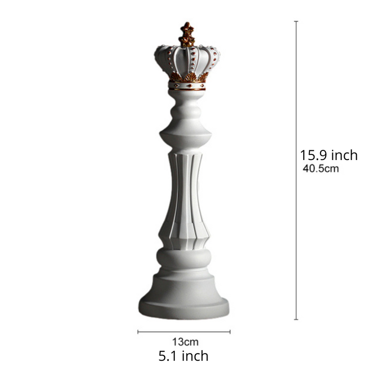 Handcrafted Resin Chess Statue Collection – King, Queen, Knight in Various Sizes for Elegant Home Decor 12