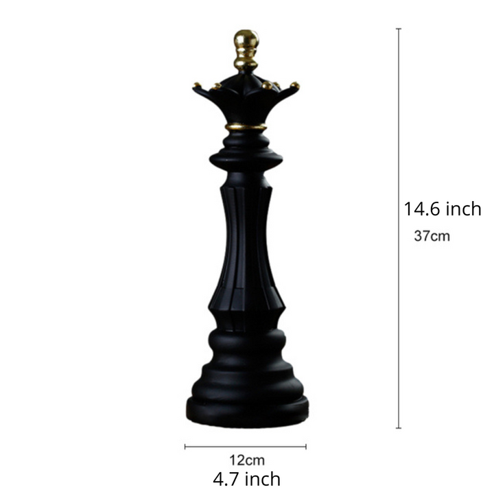 Handcrafted Resin Chess Statue Collection – King, Queen, Knight in Various Sizes for Elegant Home Decor 13