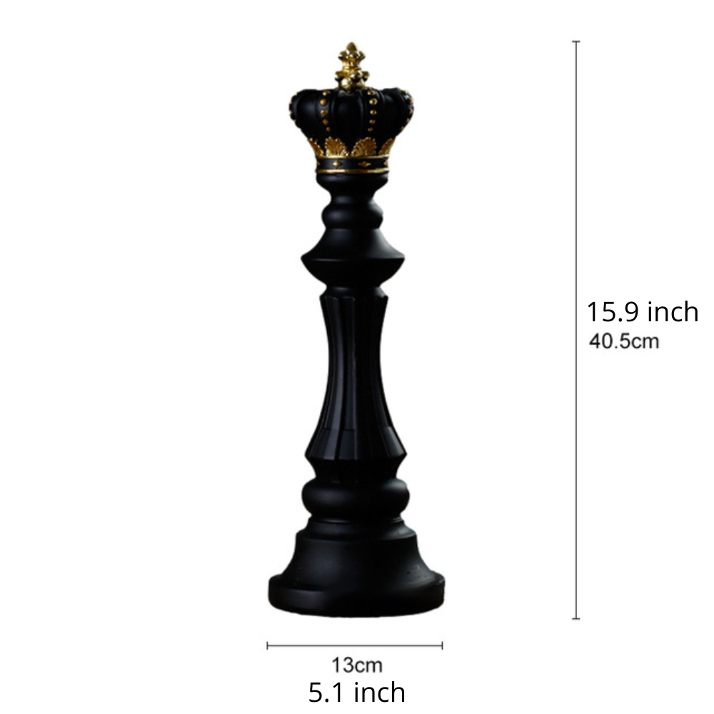 Handcrafted Resin Chess Statue Collection – King, Queen, Knight in Various Sizes for Elegant Home Decor 14