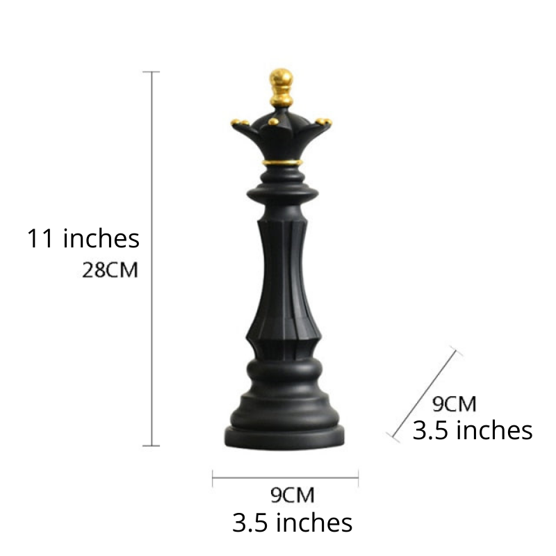 Handcrafted Resin Chess Statue Collection – King, Queen, Knight in Various Sizes for Elegant Home Decor 3