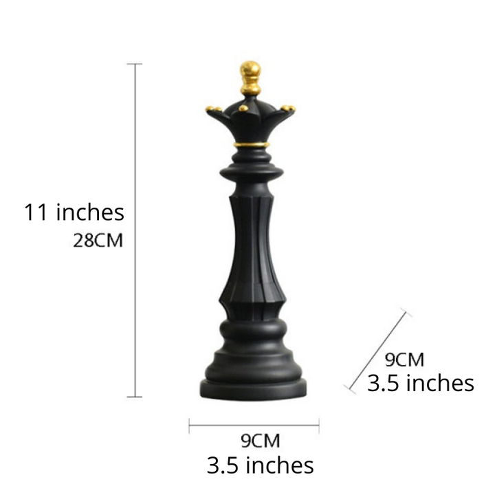 Handcrafted Resin Chess Statue Collection – King, Queen, Knight in Various Sizes for Elegant Home Decor 3