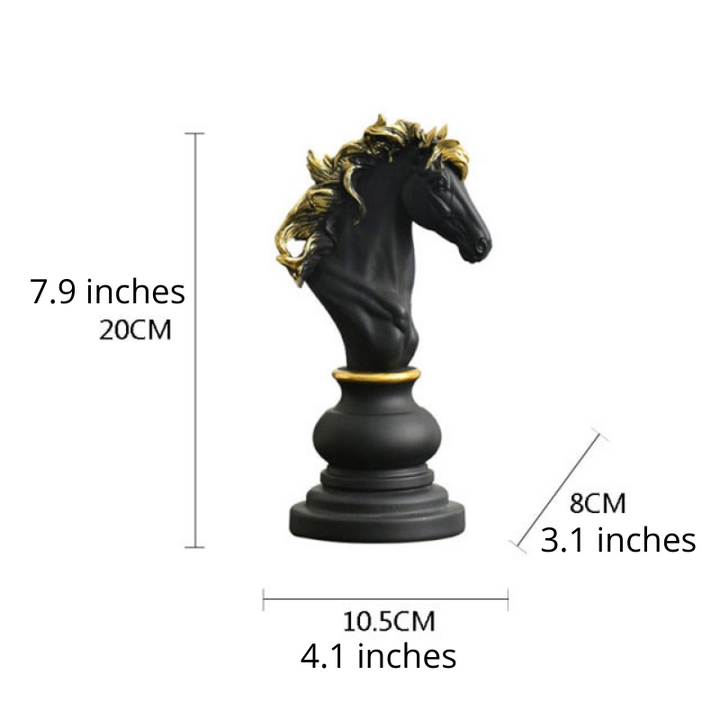 Handcrafted Resin Chess Statue Collection – King, Queen, Knight in Various Sizes for Elegant Home Decor 4
