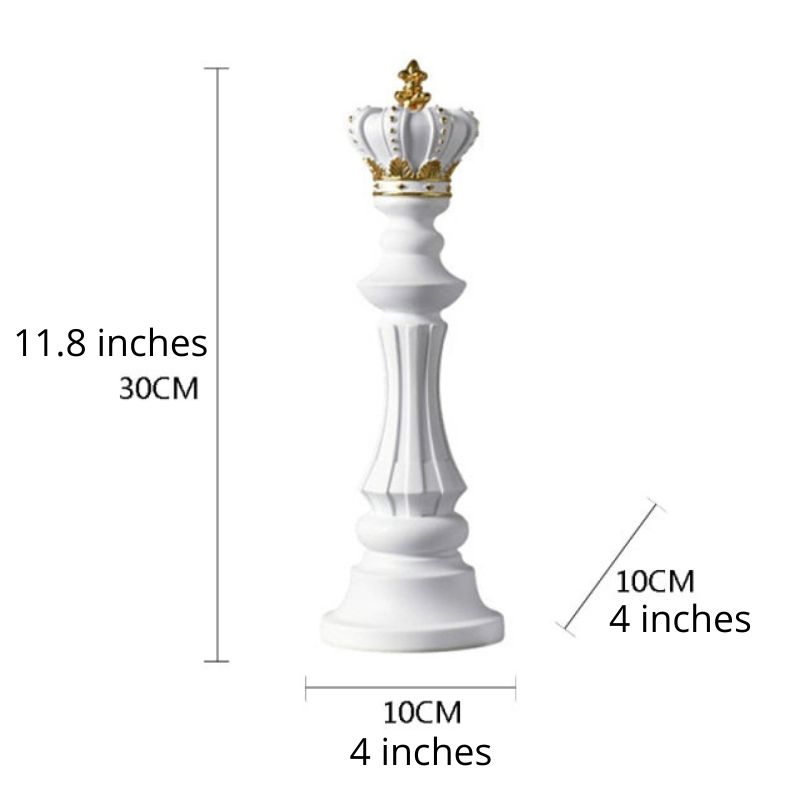 Handcrafted Resin Chess Statue Collection – King, Queen, Knight in Various Sizes for Elegant Home Decor 5