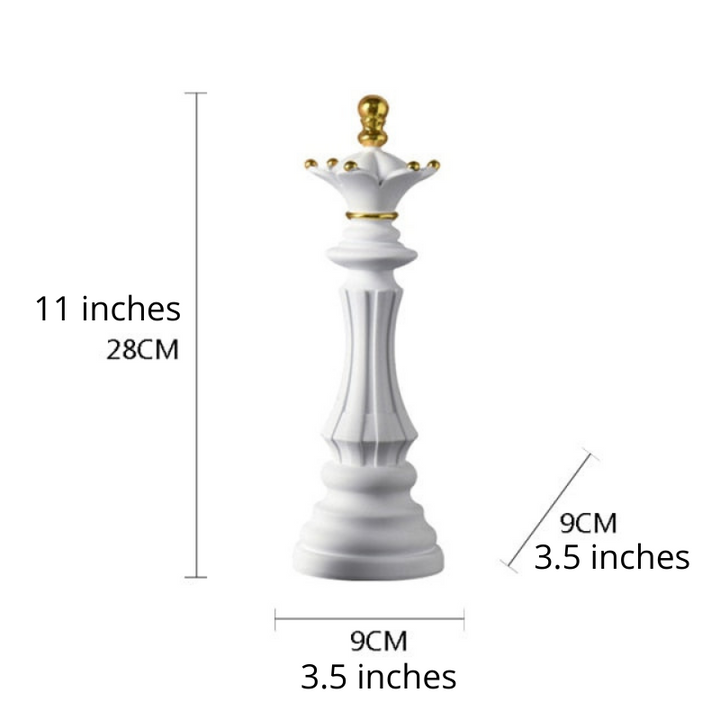 Handcrafted Resin Chess Statue Collection – King, Queen, Knight in Various Sizes for Elegant Home Decor 6