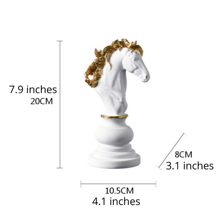 Handcrafted Resin Chess Statue Collection – King, Queen, Knight in Various Sizes for Elegant Home Decor 7