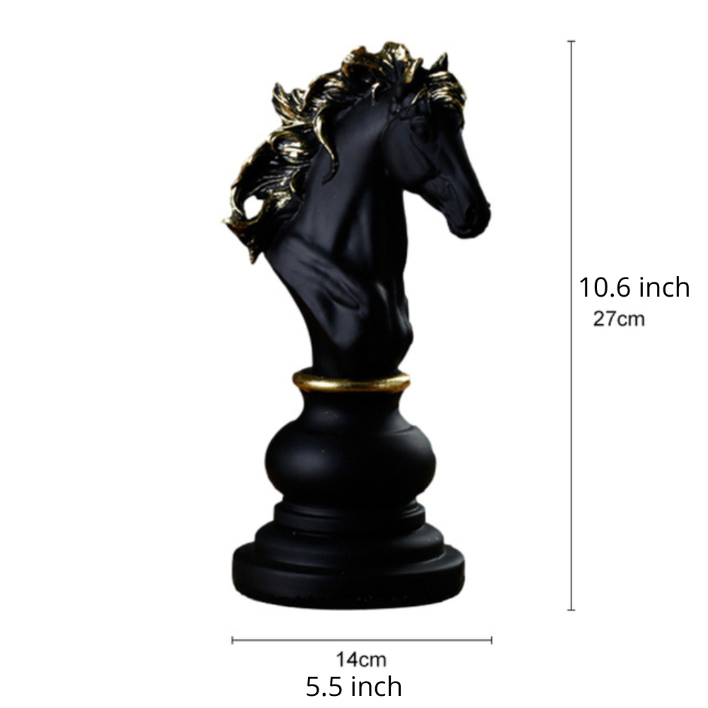 Handcrafted Resin Chess Statue Collection – King, Queen, Knight in Various Sizes for Elegant Home Decor 9