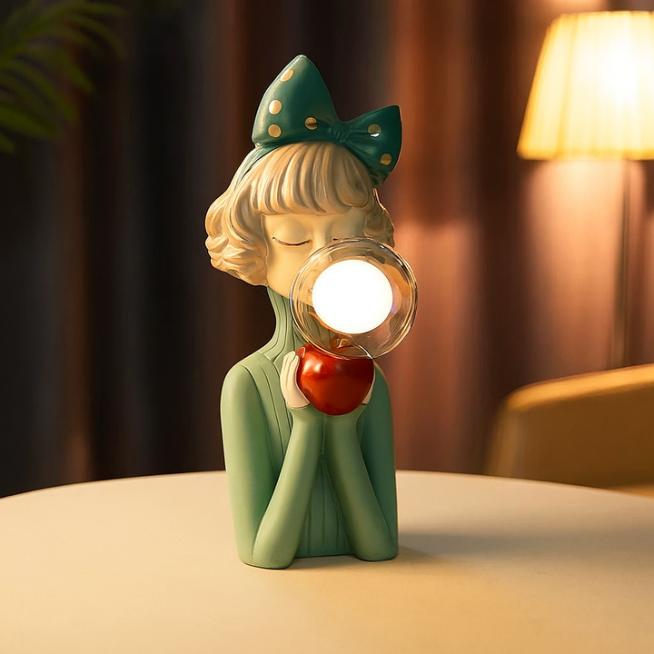 Handcrafted Table Lamp with USB Power – Artisan Design for Bedside or Desk Use, Unique Wood and Textile Accent Lamp 3