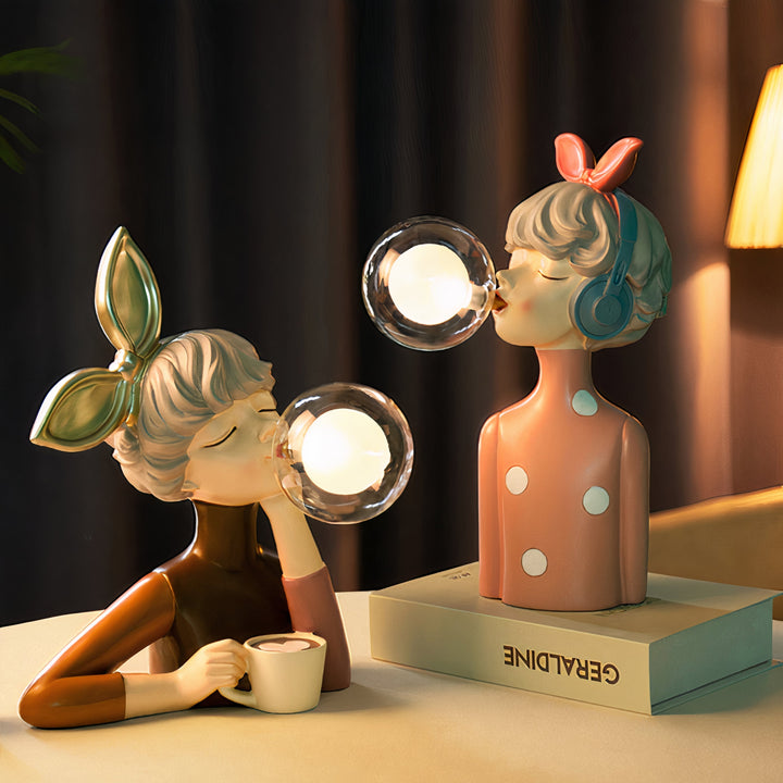 Handcrafted Table Lamp with USB Power – Artisan Design for Bedside or Desk Use, Unique Wood and Textile Accent Lamp 5