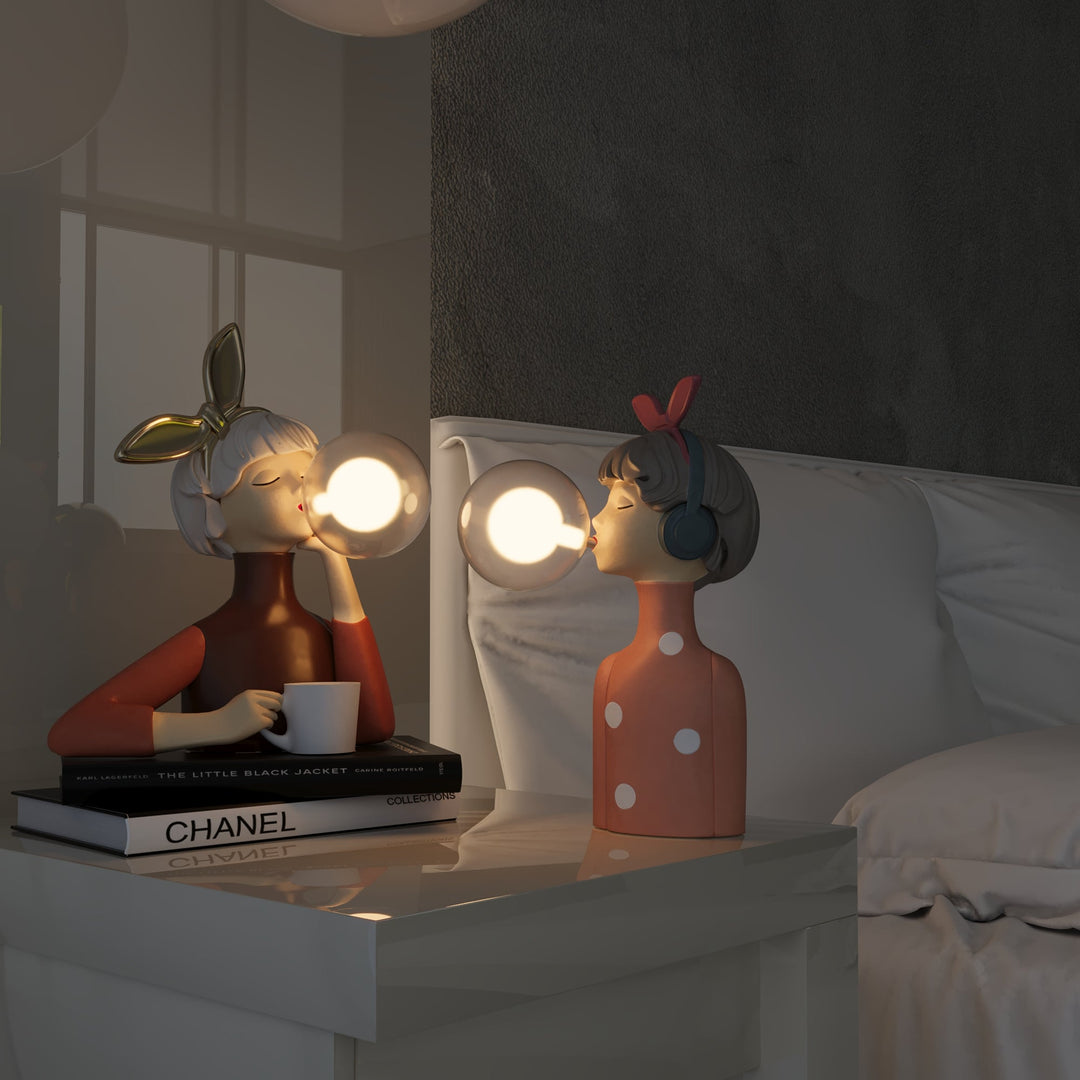 Handcrafted Table Lamp with USB Power – Artisan Design for Bedside or Desk Use, Unique Wood and Textile Accent Lamp 8