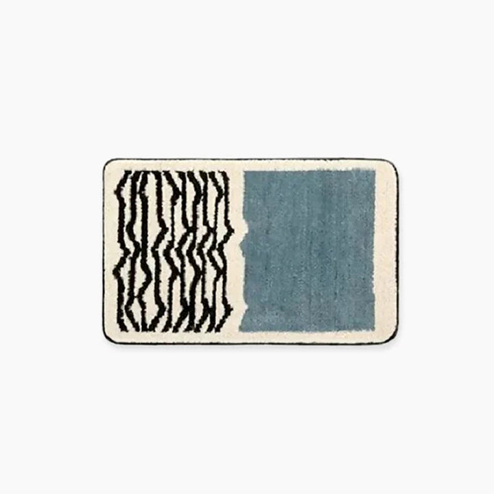 Handmade Abstract Bath Mat – Non-Slip Bathroom Rug in Luxurious Polyester and Acrylic for Modern Decor 10