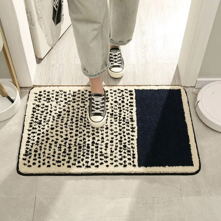 Handmade Abstract Bath Mat – Non-Slip Bathroom Rug in Luxurious Polyester and Acrylic for Modern Decor 5