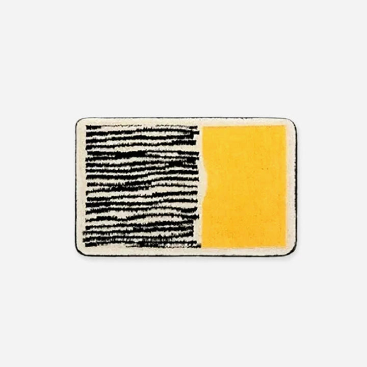 Handmade Abstract Bath Mat – Non-Slip Bathroom Rug in Luxurious Polyester and Acrylic for Modern Decor 9