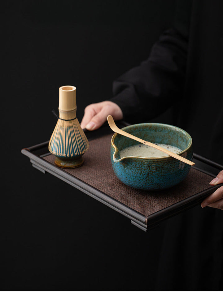 Handmade Ceramic Matcha Set – 4-Piece Matcha Tea Set with Bamboo Whisk, Bowl, Spoon & Whisk Holder for Authentic Japanese Ceremony 5