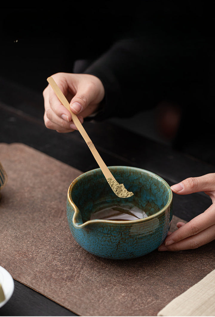Handmade Ceramic Matcha Set – 4-Piece Matcha Tea Set with Bamboo Whisk, Bowl, Spoon & Whisk Holder for Authentic Japanese Ceremony 6