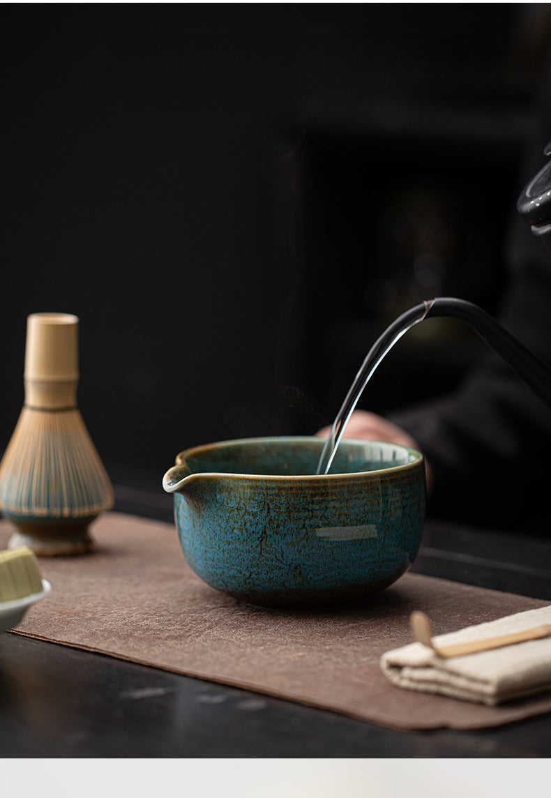 Handmade Ceramic Matcha Set – 4-Piece Matcha Tea Set with Bamboo Whisk, Bowl, Spoon & Whisk Holder for Authentic Japanese Ceremony 7