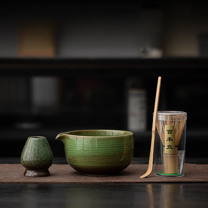 Handmade Ceramic Matcha Set – 4-Piece Matcha Tea Set with Bamboo Whisk, Bowl, Spoon & Whisk Holder for Authentic Japanese Ceremony 9