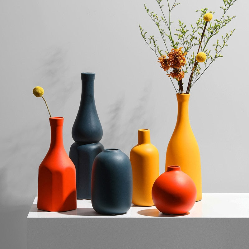 Handmade Ceramic Vases in Vibrant Colors – Modern Decorative Vases for Home 1