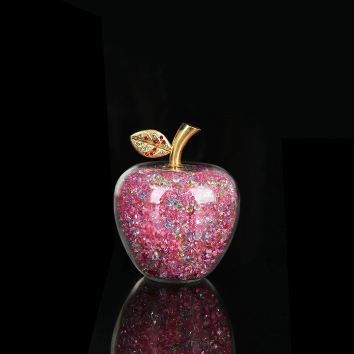 Handmade Crystal Apple Figurine – Elegant Decorative Glass Sculpture for Home and Office, Small 2.4 & Large 3.1 Sizes 3