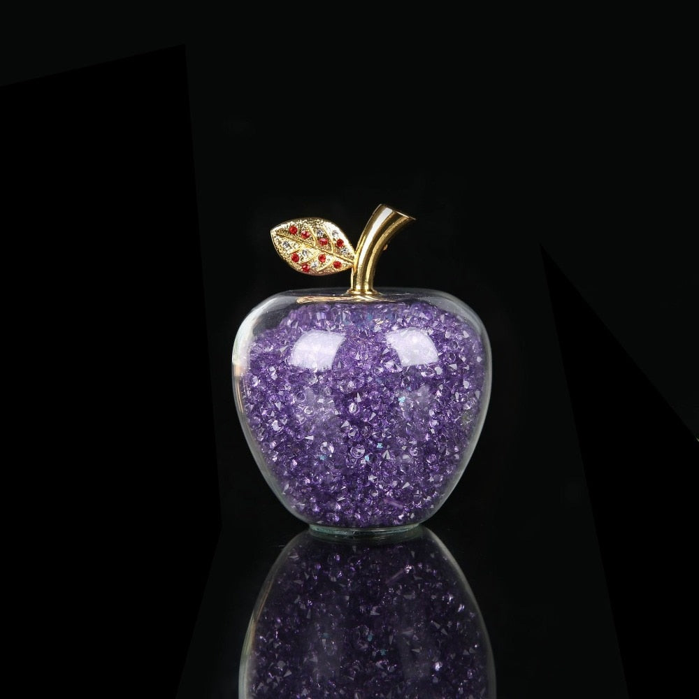 Handmade Crystal Apple Figurine – Elegant Decorative Glass Sculpture for Home and Office, Small 2.4 & Large 3.1 Sizes 5