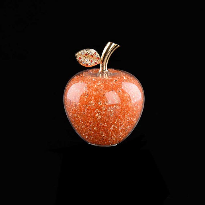 Handmade Crystal Apple Figurine – Elegant Decorative Glass Sculpture for Home and Office, Small 2.4 & Large 3.1 Sizes 8