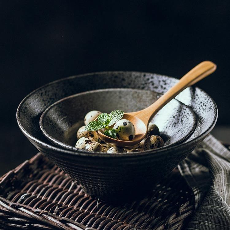 Handmade Japanese Ceramic Ramen Bowl – 18 cm, Durable, Microwave & Dishwasher Safe for Elegant Dining 6