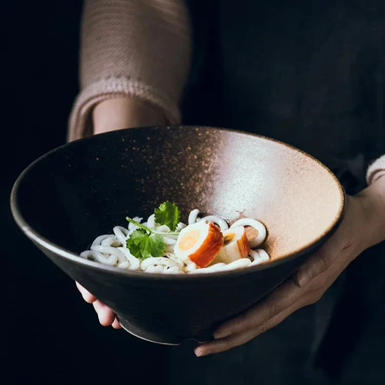Handmade Japanese Ceramic Ramen Bowl – 18 cm, Durable, Microwave & Dishwasher Safe for Elegant Dining 8