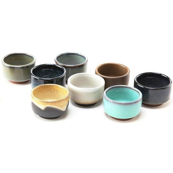 Handmade Japanese Sake Kuri Tea Cup – Purple Clay, 45 ml Capacity 1