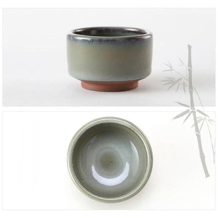 Handmade Japanese Sake Kuri Tea Cup – Purple Clay, 45 ml Capacity 5