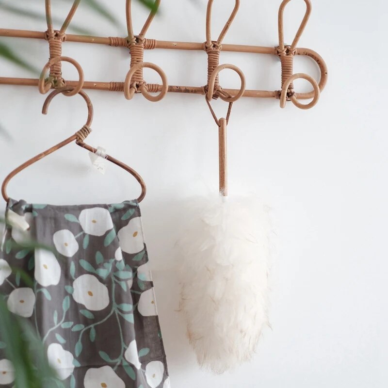 Handmade Rattan Wall Hooks – Organic Coat Rack for Rustic Home Decor 3