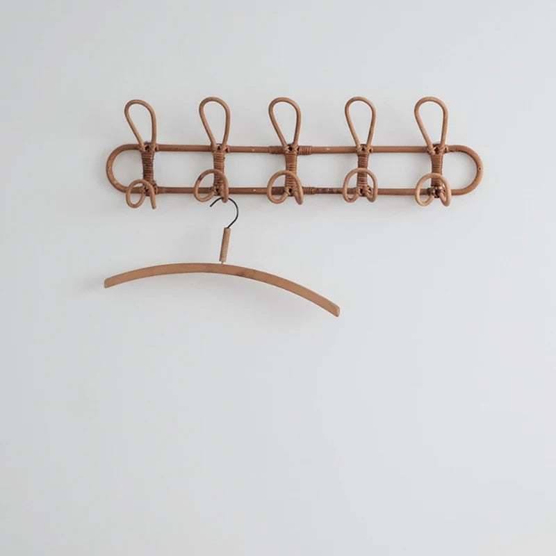 Handmade Rattan Wall Hooks – Organic Coat Rack for Rustic Home Decor 4