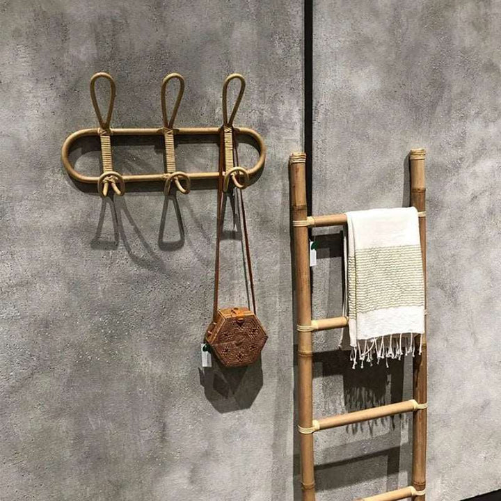 Handmade Rattan Wall Hooks – Organic Coat Rack for Rustic Home Decor 6
