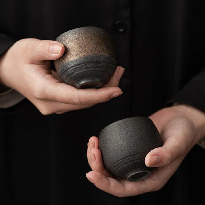Handmade Stoneware Espresso Cups – Rustic Charm with Minimalist Design 5