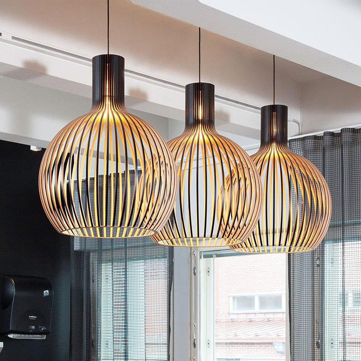 Handmade Wooden Hanging Lamp – Unique Rustic Pendant Light for Cozy Ambiance in Dining Room, Living Room, Hallway 5