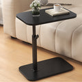 Height-Adjustable Side Table with Wooden Top and Metal Frame – Versatile Design for Living Room and Bedroom 0