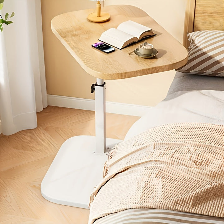 Height-Adjustable Side Table with Wooden Top and Metal Frame – Versatile Design for Living Room and Bedroom 3