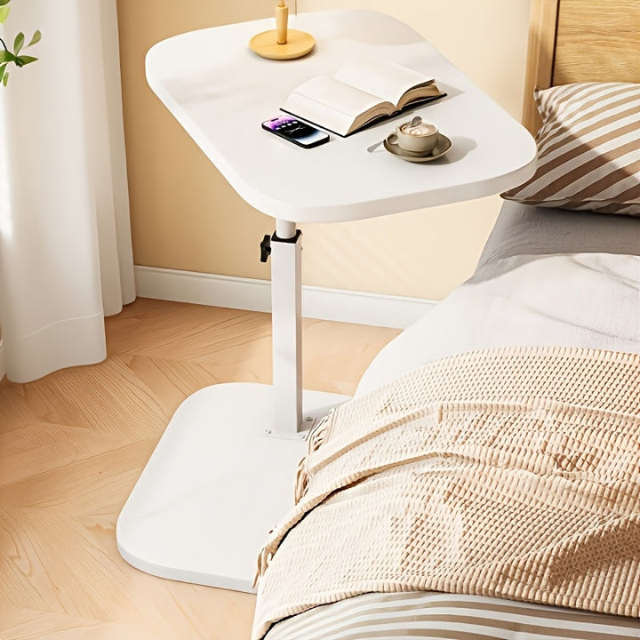 Height-Adjustable Side Table with Wooden Top and Metal Frame – Versatile Design for Living Room and Bedroom 7