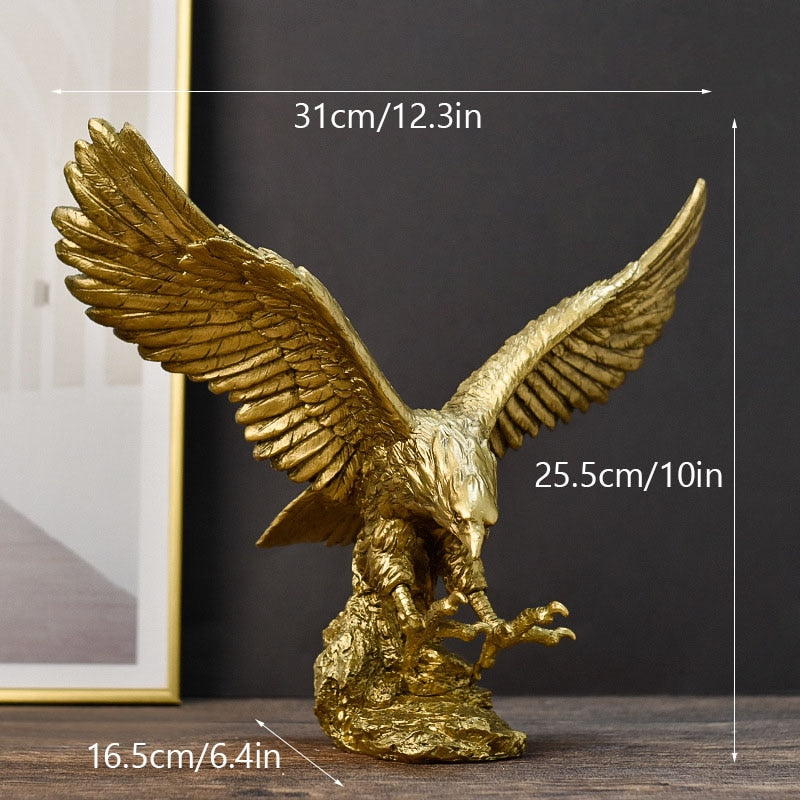 High Quality Resin American Eagle Sculpture for Home and Office Decor – Detailed Wildlife Art 0