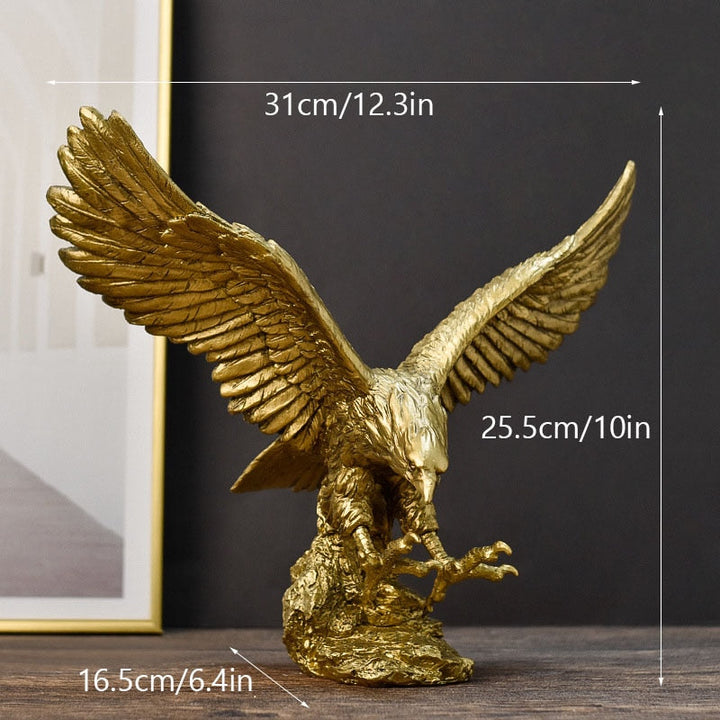 High Quality Resin American Eagle Sculpture for Home and Office Decor – Detailed Wildlife Art 0