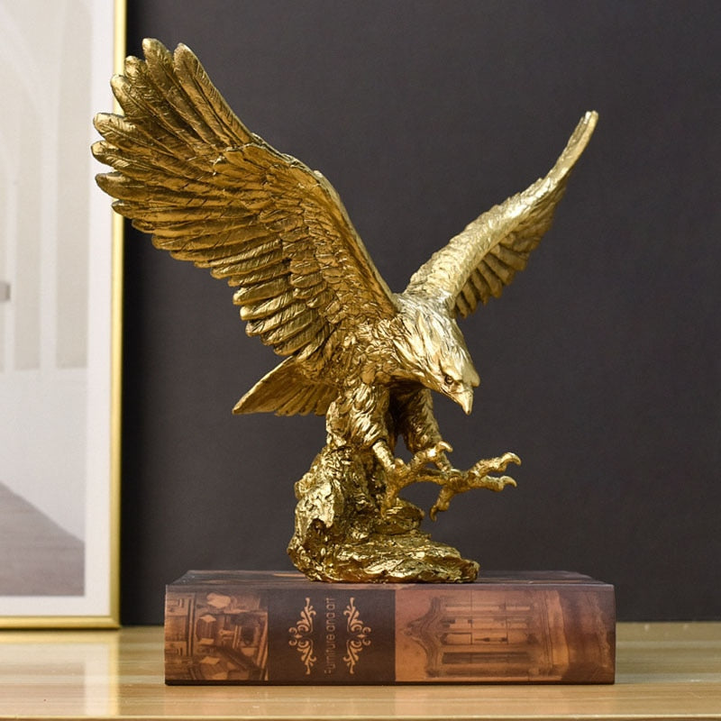 High Quality Resin American Eagle Sculpture for Home and Office Decor – Detailed Wildlife Art 1