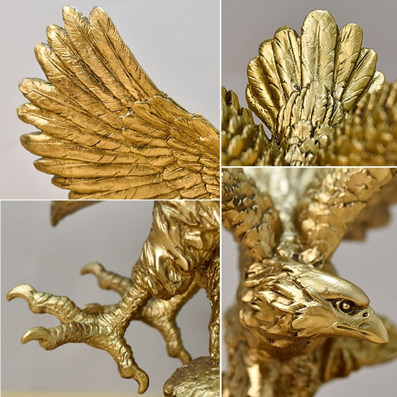High Quality Resin American Eagle Sculpture for Home and Office Decor – Detailed Wildlife Art 5