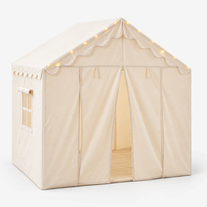 Indoor Kids Play Tent with Star Lights – Cozy Reading Nook, Machine-Washable Fabric, 146 cm Spacious Design 0