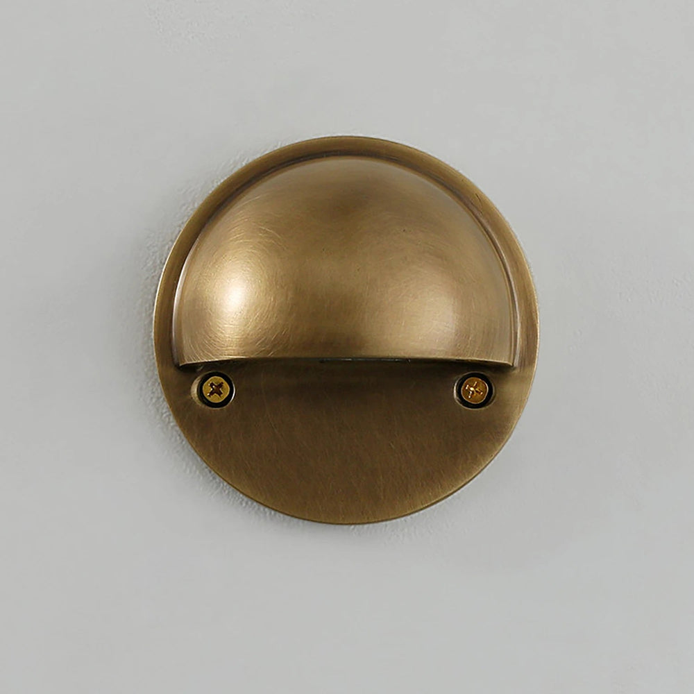Industrial Arc Wall Sconce with Brushed Brass Finish – Modern LED Wall Light for Living Room and Bedroom 1
