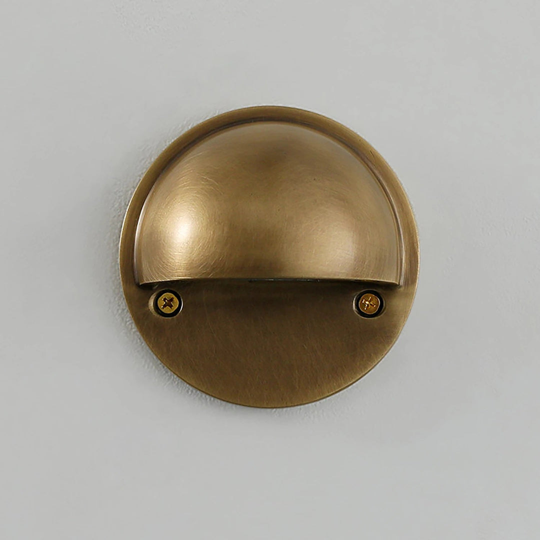 Industrial Arc Wall Sconce with Brushed Brass Finish – Modern LED Wall Light for Living Room and Bedroom 1